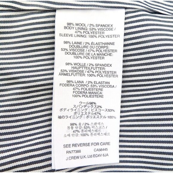 NEW! J.Crew Schoolboy Blazer Wool Blend Navy Blue SZ 6 - Picture 14 of 14